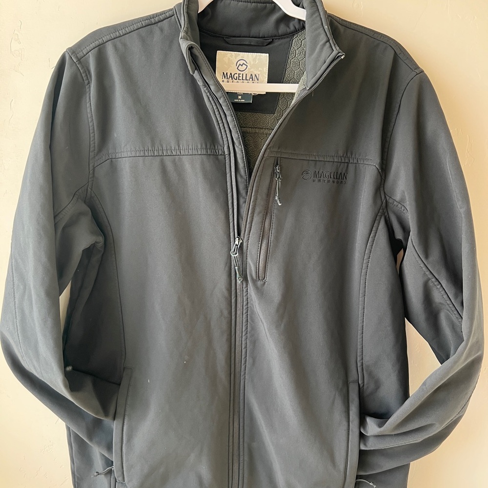 Magellan Outdoors black Performance Jacket with Water-Resistant Fabric
